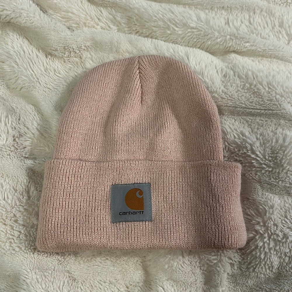 pink carhartt beanie